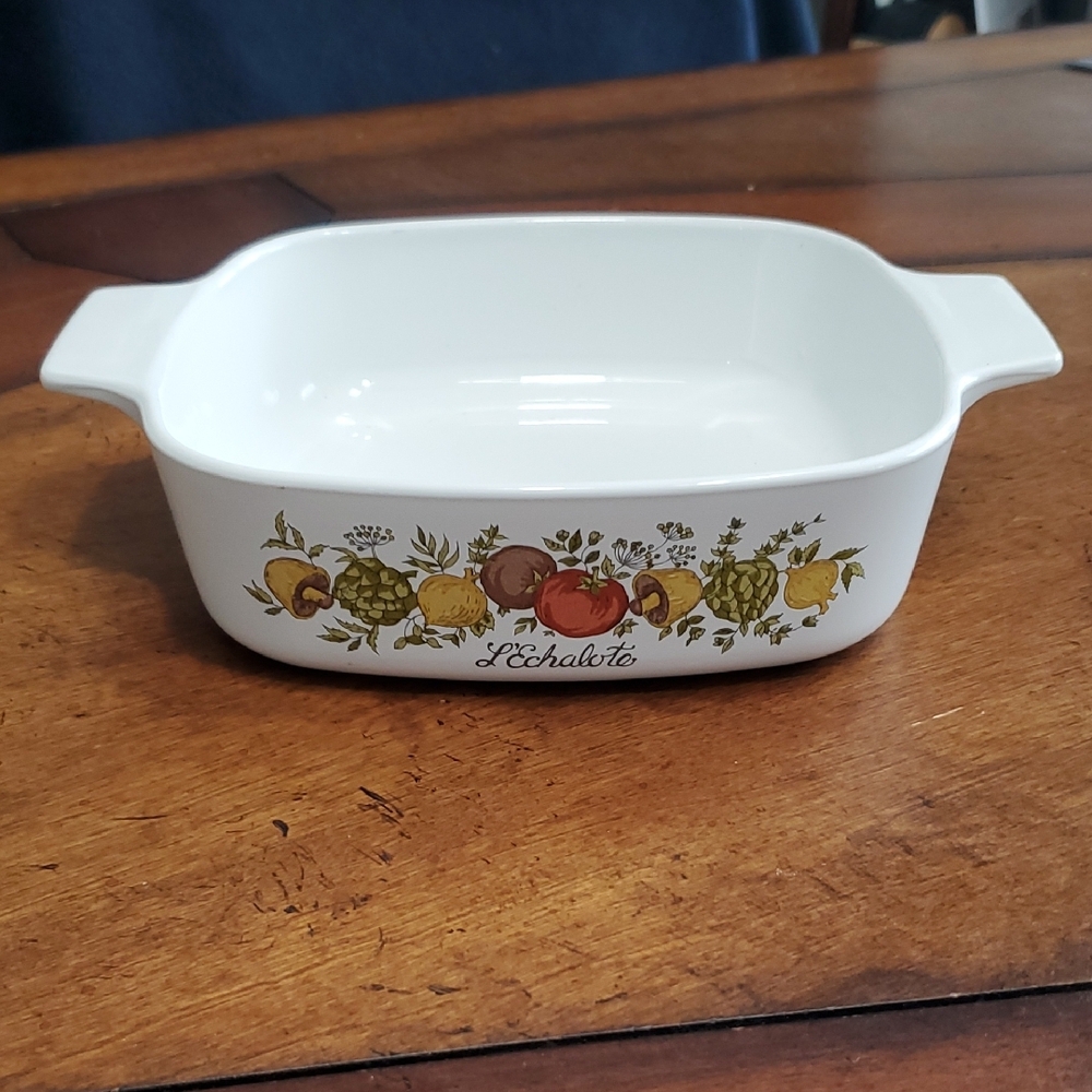 Corningware Green and White Rectangular Cookware Dish